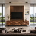 Brisa Sculptural Solid Wood TV Stand - Design 096 - main view
