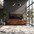 Solene Sculptural Solid Wood TV Stand - Design 098 - main view