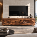 Avira Sculptural Solid Wood TV Stand - Design 099 - main view