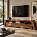 Amara Sculptural Solid Wood TV Stand - Design 108 - main view