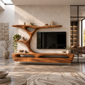 Sabine Tree Shelf & Floating Media Console - Design 118 - main view