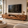 Kieran Sculptural Solid Wood TV Stand - Design 119 - main view