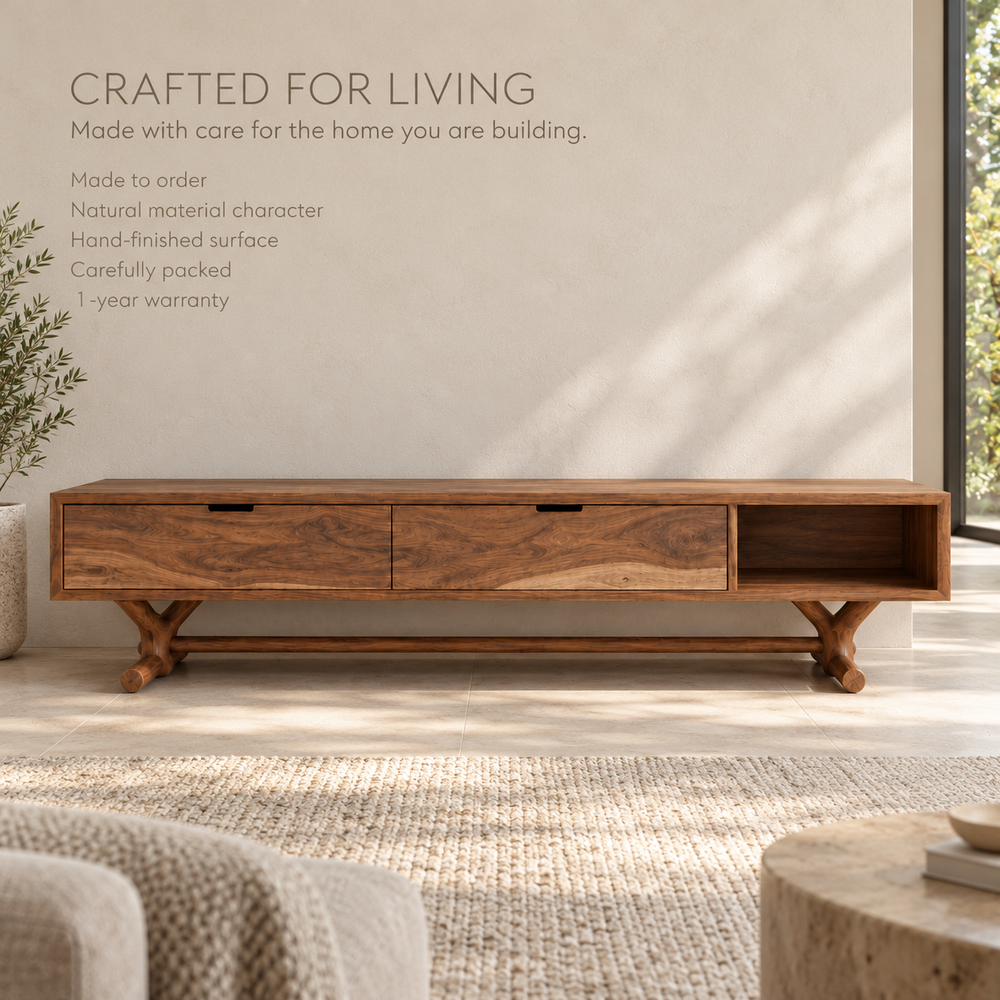 Alderwick Sculptural Solid Wood TV Stand - Design 136 - product detail 8
