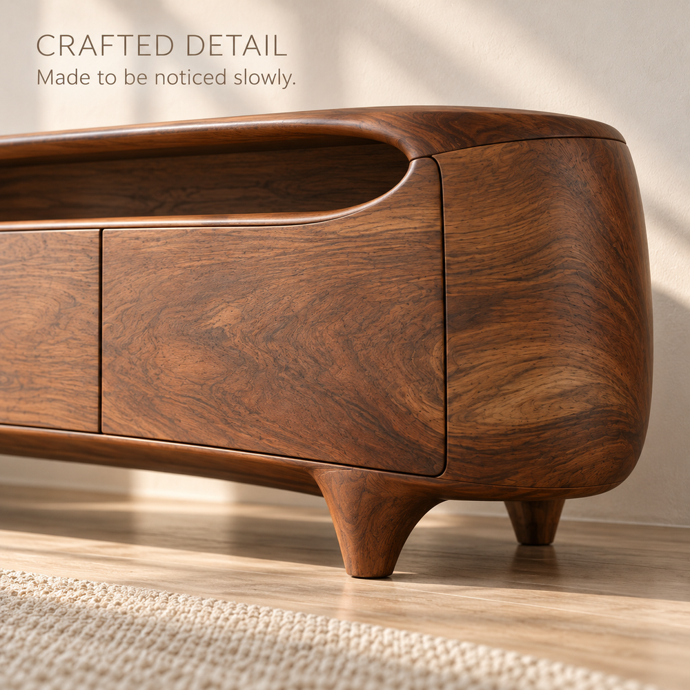 Cedarvale Sculptural Solid Wood TV Stand - Design 138 - product detail 5