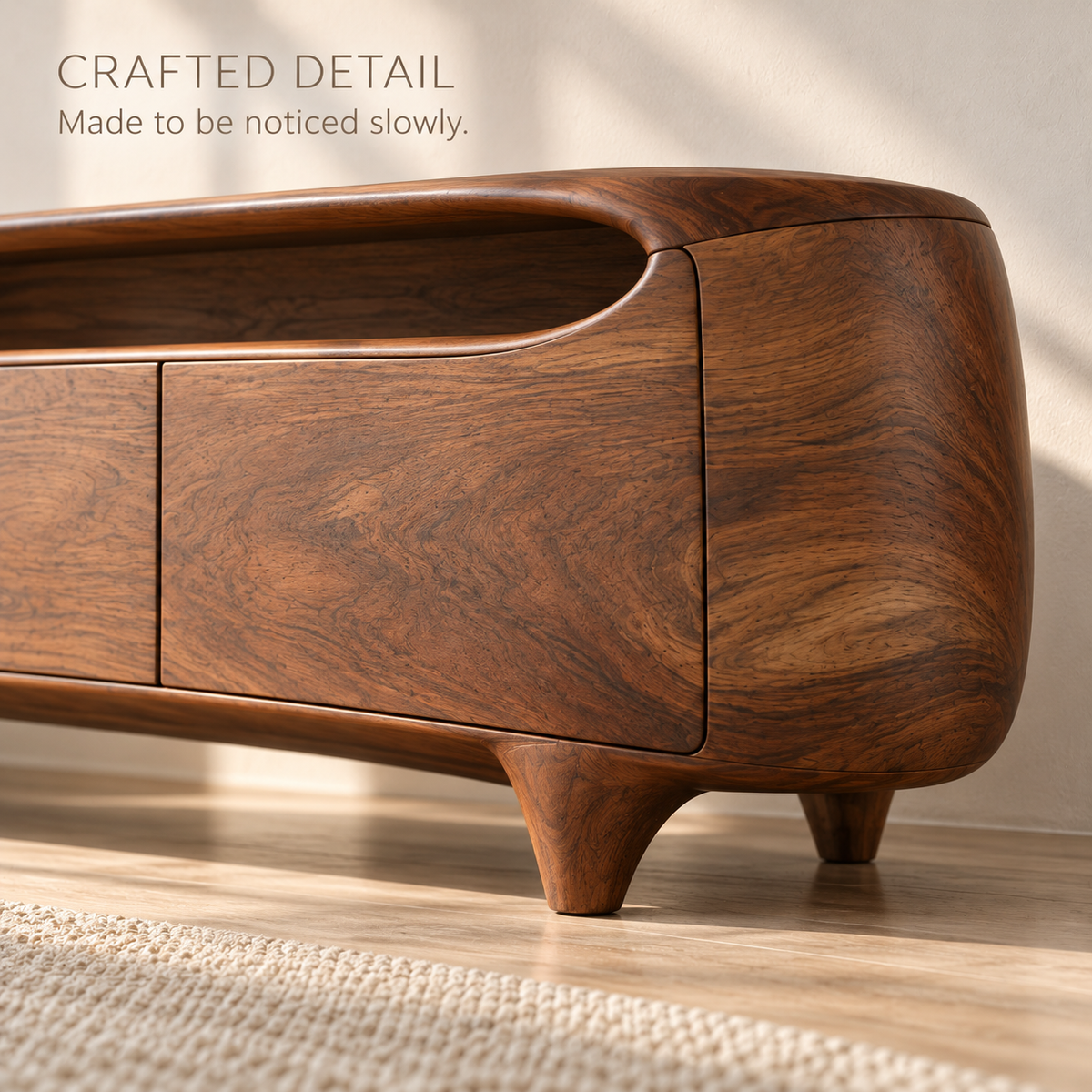 Cedarvale Sculptural Solid Wood TV Stand - Design 138 - product detail 5