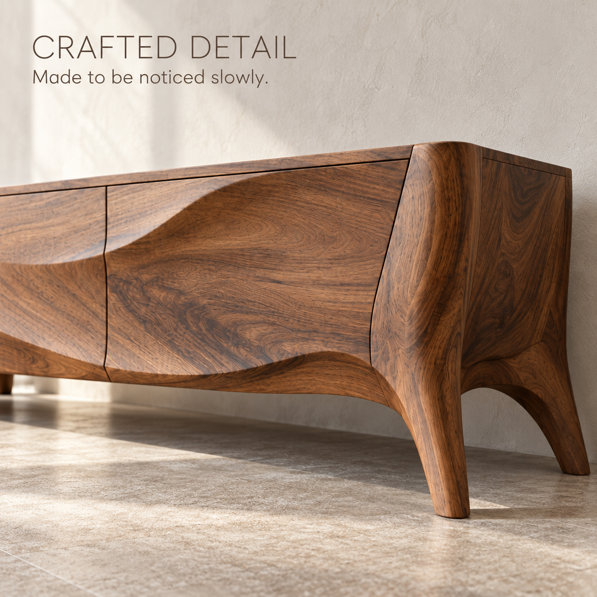Elmsworth Sculptural Solid Wood TV Stand - Design 140 - product detail 5
