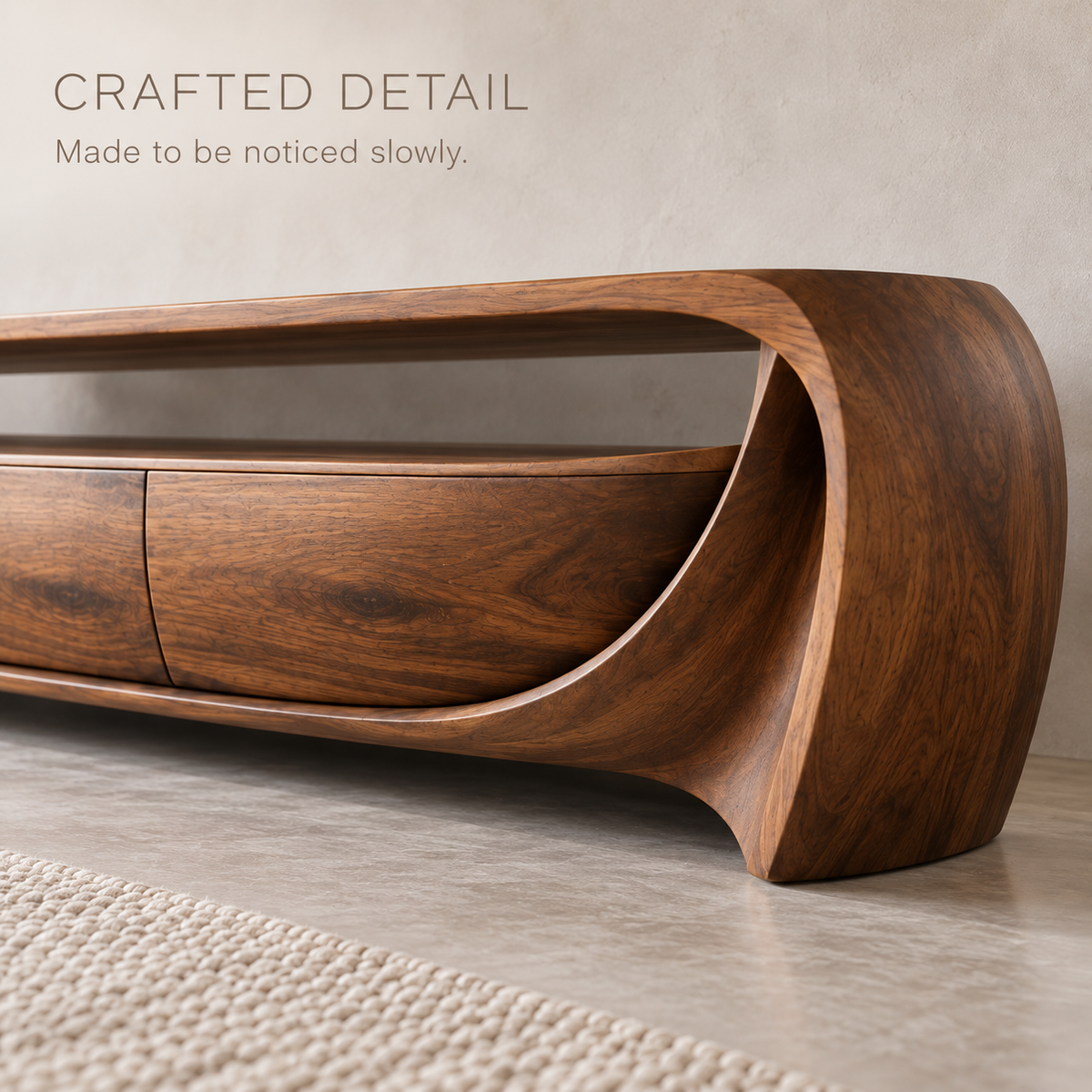 Glenford Sculptural Solid Wood TV Stand - Design 142 - product detail 5