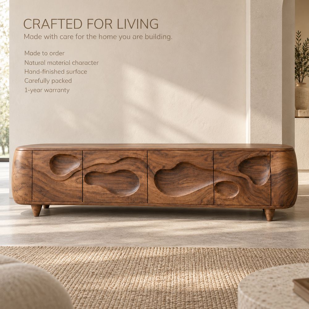 Juniper Sculptural Solid Wood TV Stand - Design 145 - product detail 8