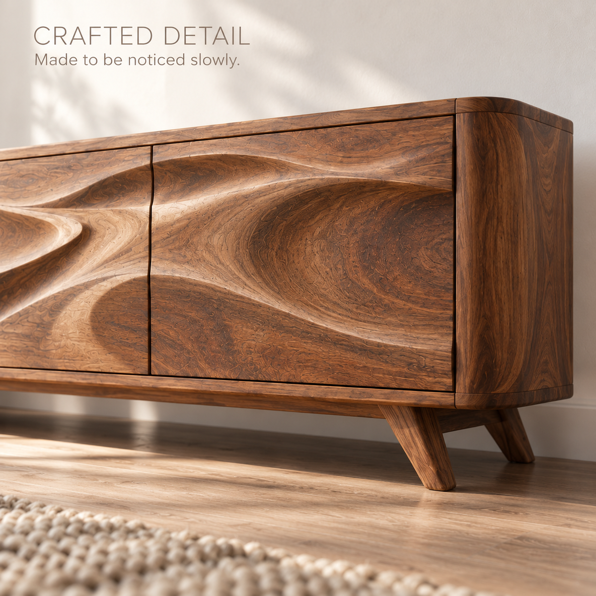 Marwick Sculptural Solid Wood TV Stand - Design 148 - product detail 5