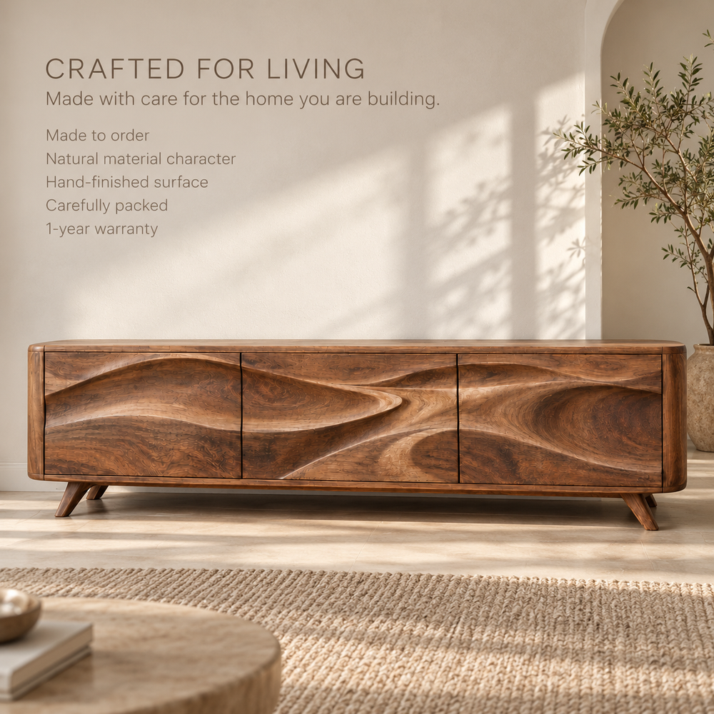 Marwick Sculptural Solid Wood TV Stand - Design 148 - product detail 8