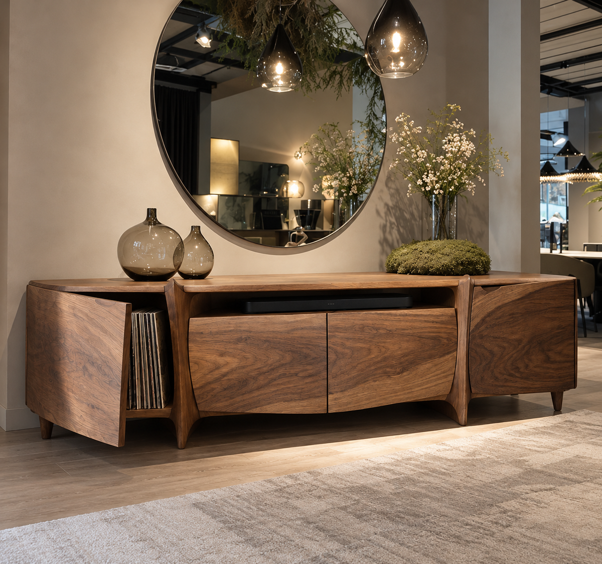 Northwick Sculptural Solid Wood TV Stand - Design 149 - original main view