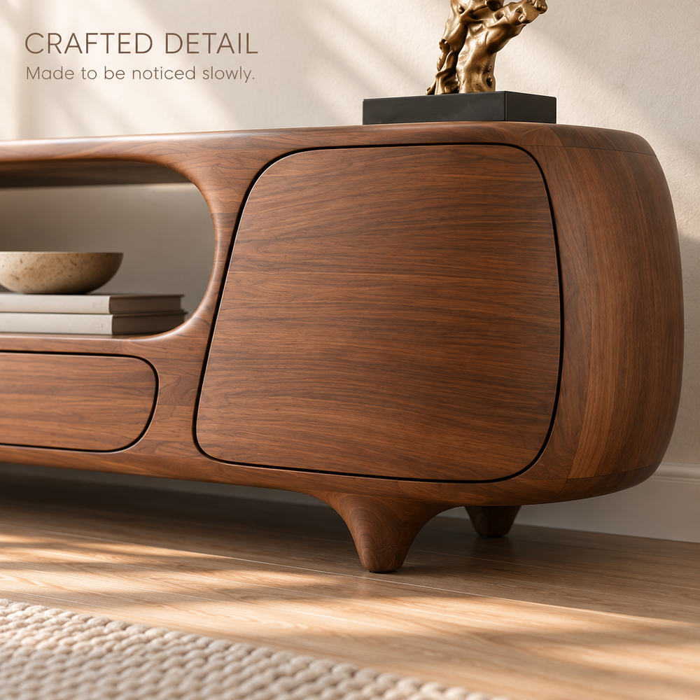 Valehurst Sculptural Solid Wood TV Stand - Design 157 - product detail 5