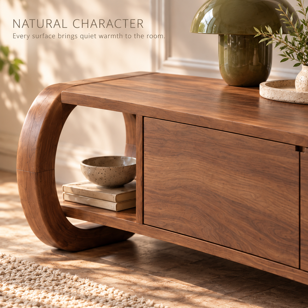 Westmere Sculptural Solid Wood TV Stand - Design 158 - product detail 4