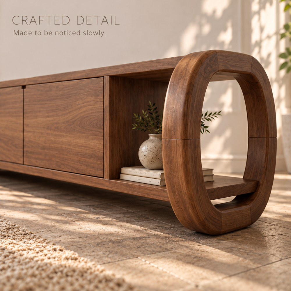 Westmere Sculptural Solid Wood TV Stand - Design 158 - product detail 5