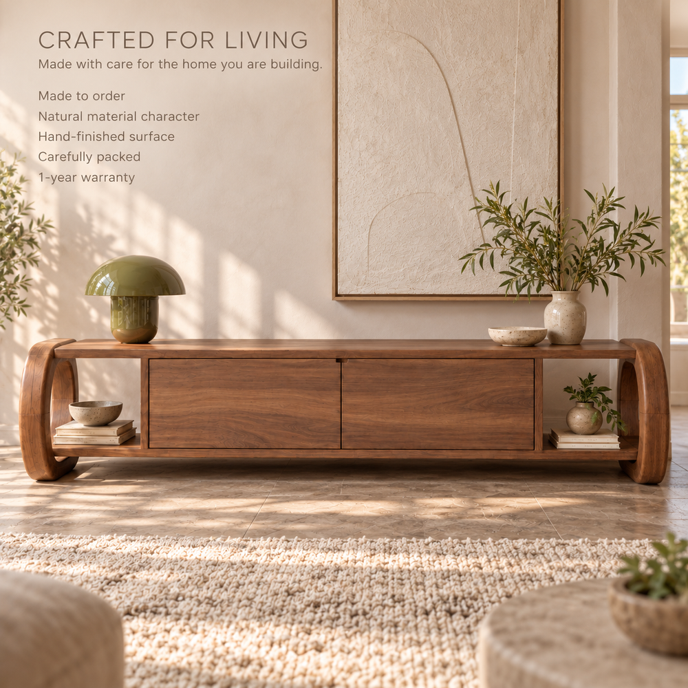 Westmere Sculptural Solid Wood TV Stand - Design 158 - product detail 8