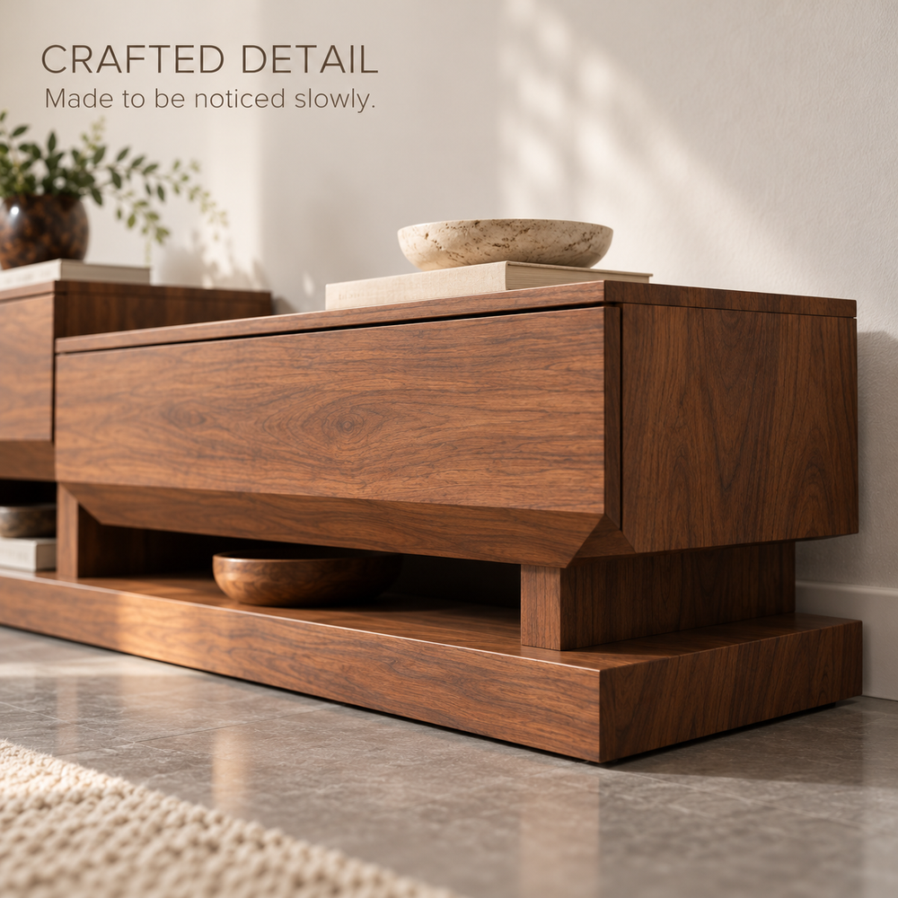 Ashbourne Sculptural Solid Wood TV Stand - Design 159 - product detail 5