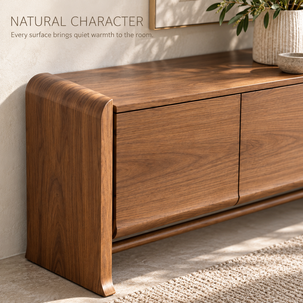 Cotswell Sculptural Solid Wood TV Stand - Design 161 - product detail 4