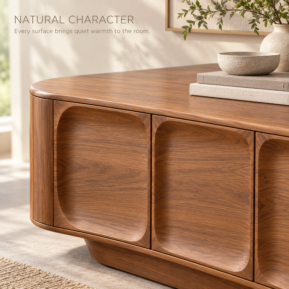 Dalesford Sculptural Solid Wood TV Stand - Design 162 - product detail 4