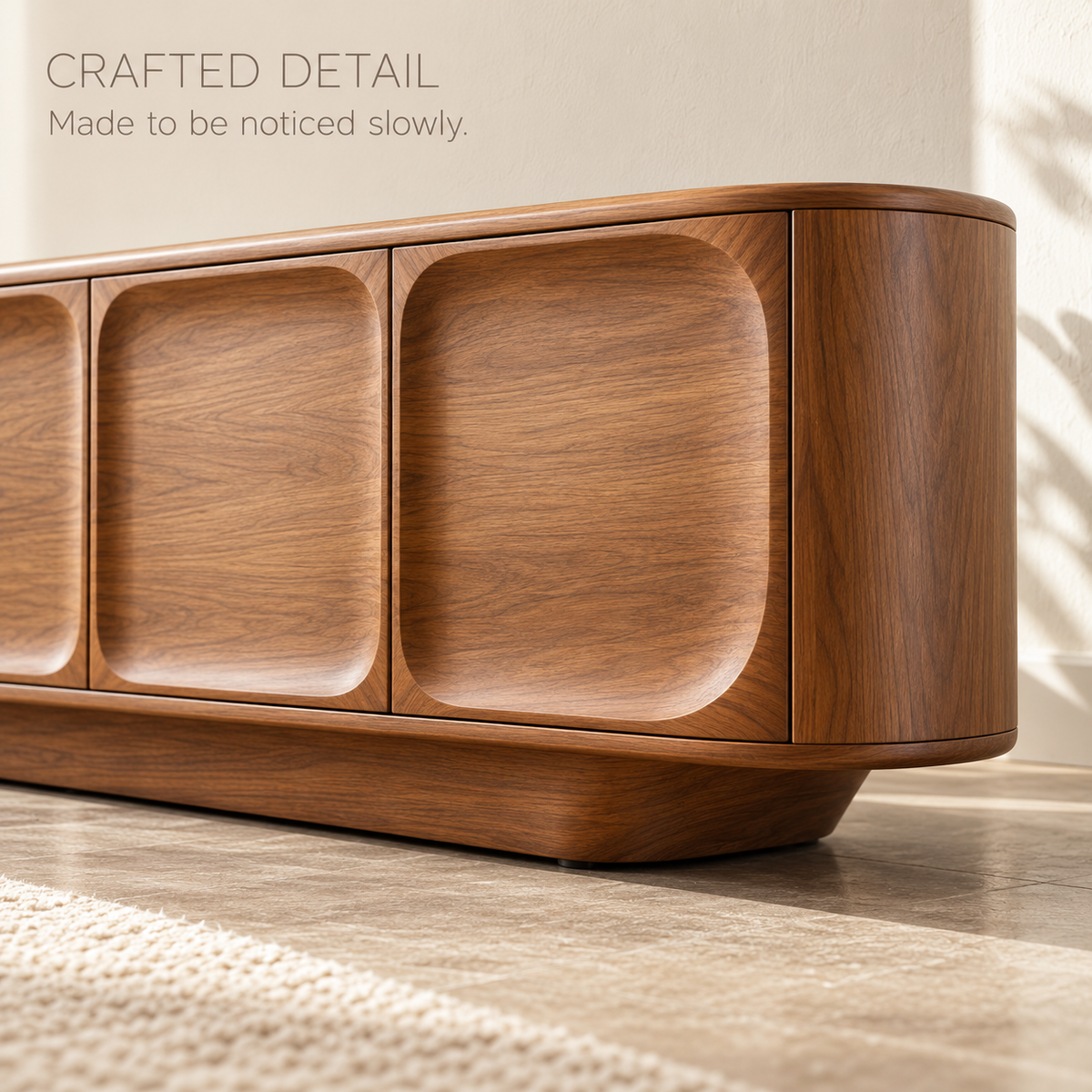 Dalesford Sculptural Solid Wood TV Stand - Design 162 - product detail 5