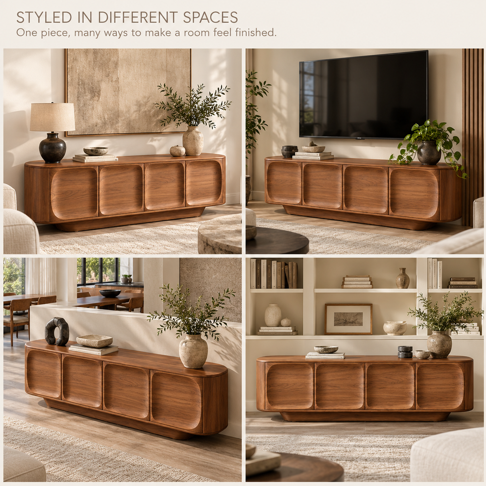 Dalesford Sculptural Solid Wood TV Stand - Design 162 - product detail 9