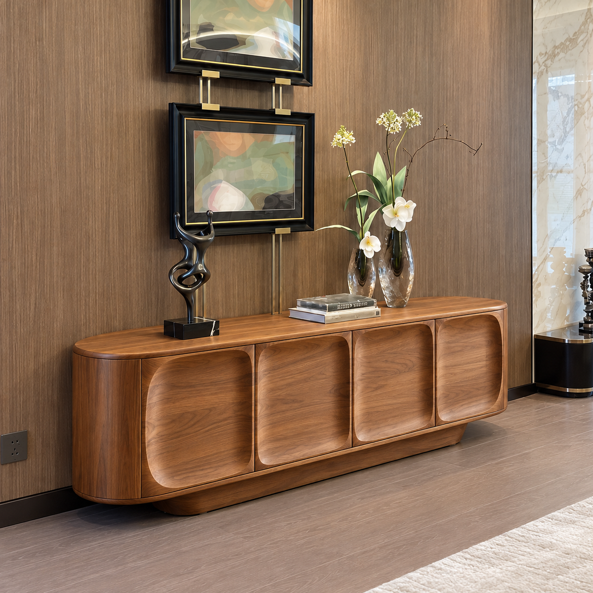 Dalesford Sculptural Solid Wood TV Stand - Design 162 - original main view