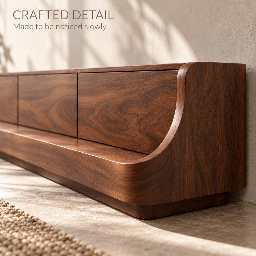 Everley Sculptural Solid Wood TV Stand - Design 163 - product detail 5