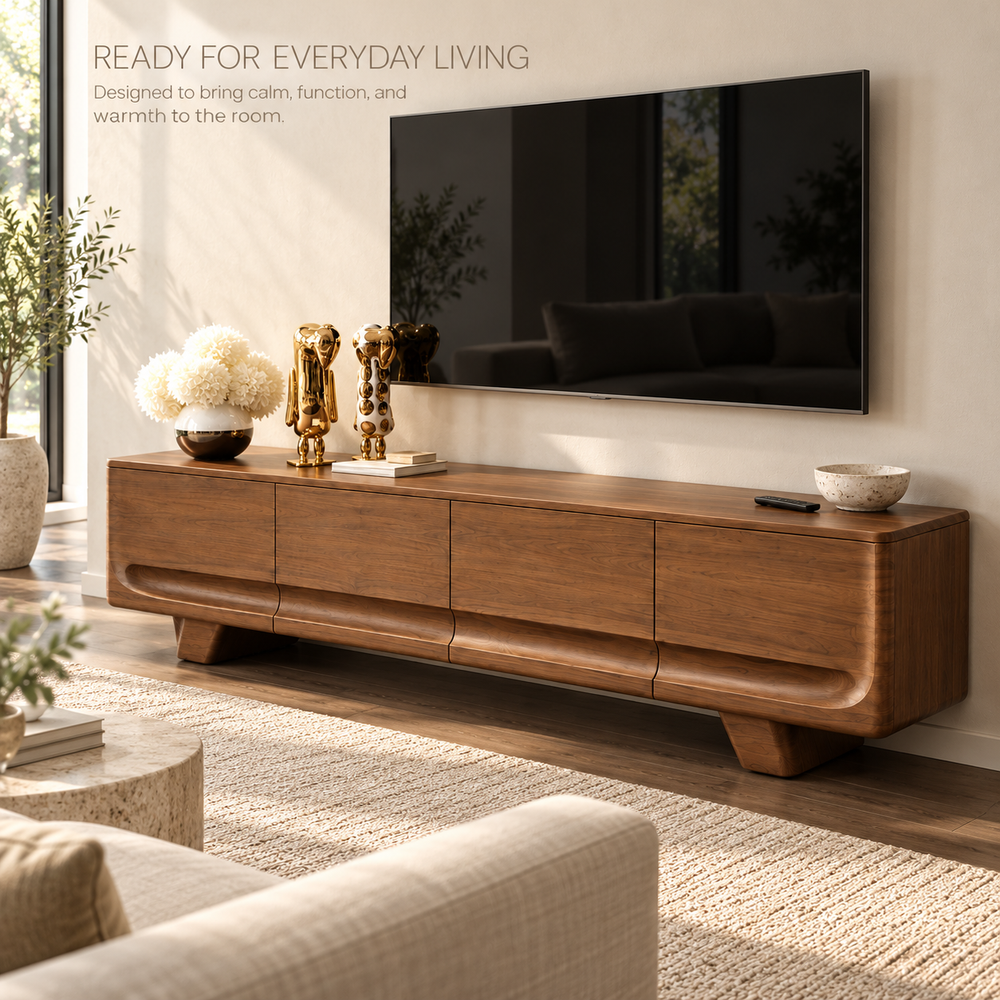 Fernwick Sculptural Solid Wood TV Stand - Design 164 - product detail 6