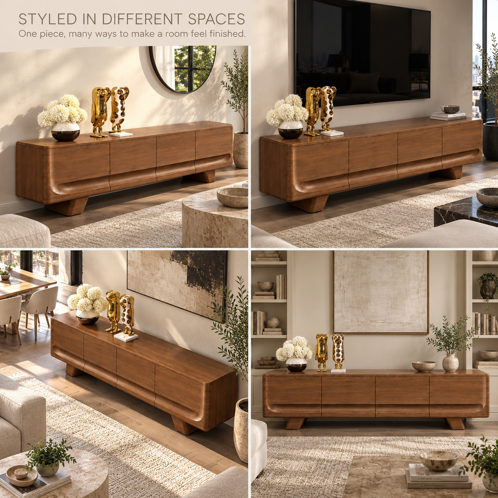 Fernwick Sculptural Solid Wood TV Stand - Design 164 - product detail 9