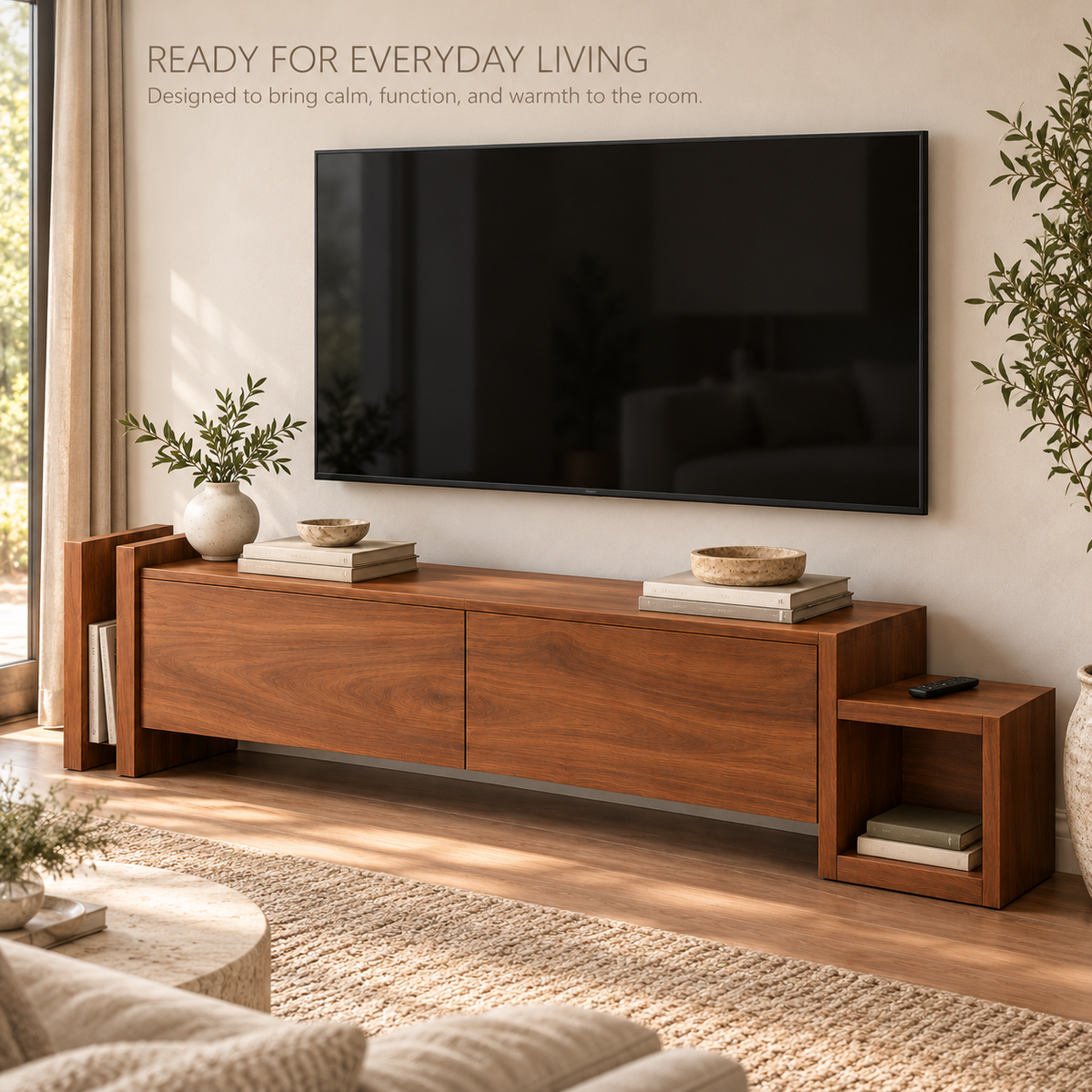 Mossley Sculptural Solid Wood TV Stand - Design 170 - product detail 6