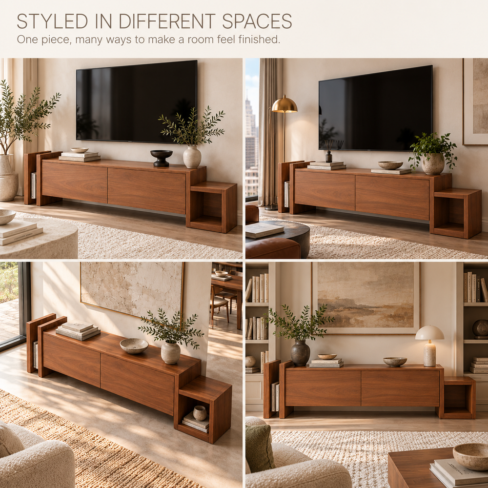 Mossley Sculptural Solid Wood TV Stand - Design 170 - product detail 9