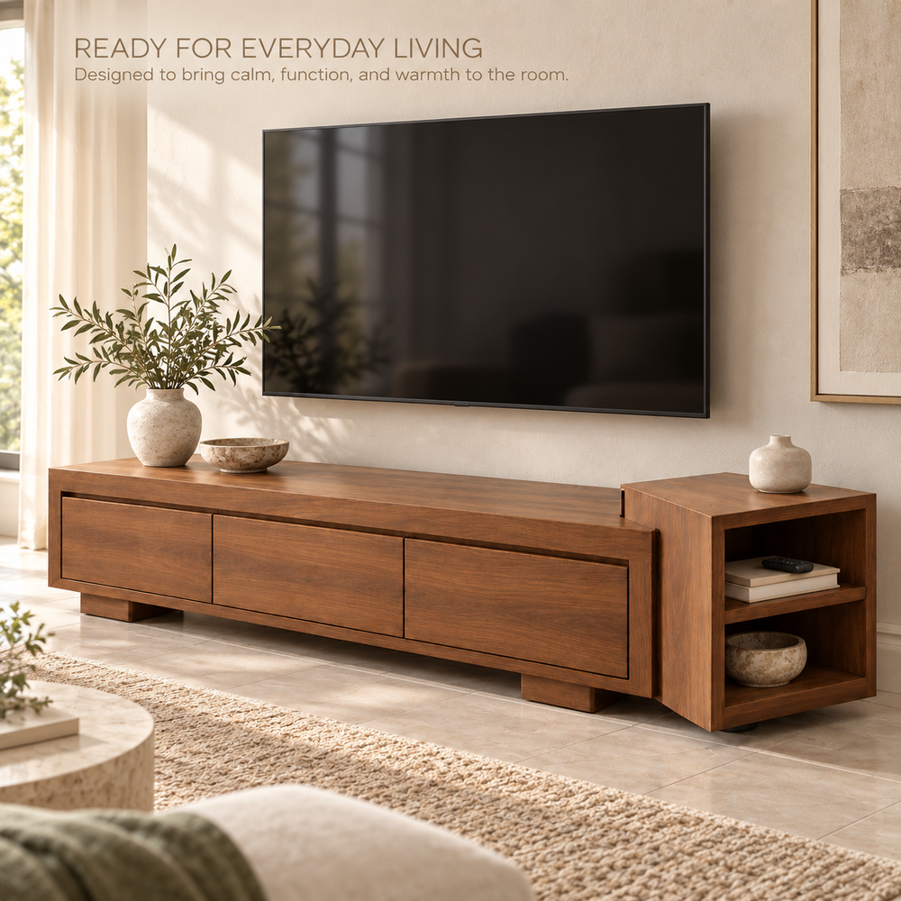 Norwood Sculptural Solid Wood TV Stand - Design 171 - product detail 6