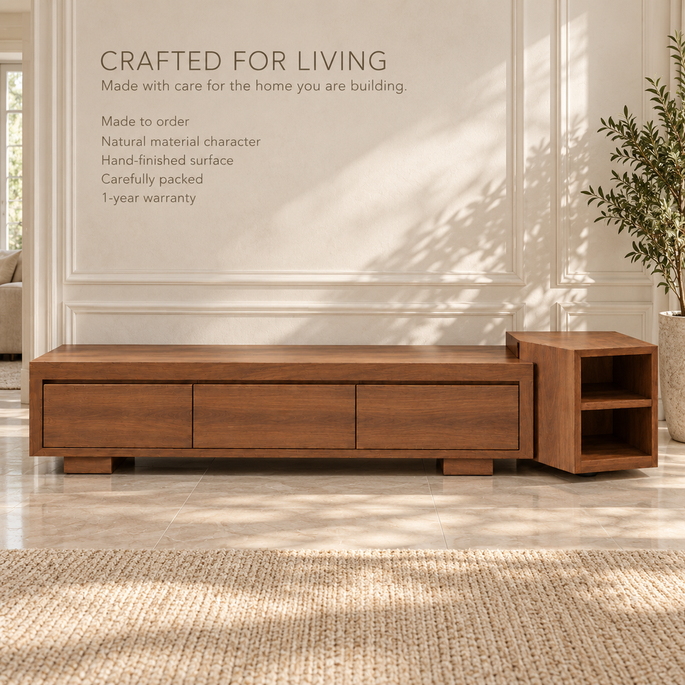 Norwood Sculptural Solid Wood TV Stand - Design 171 - product detail 8