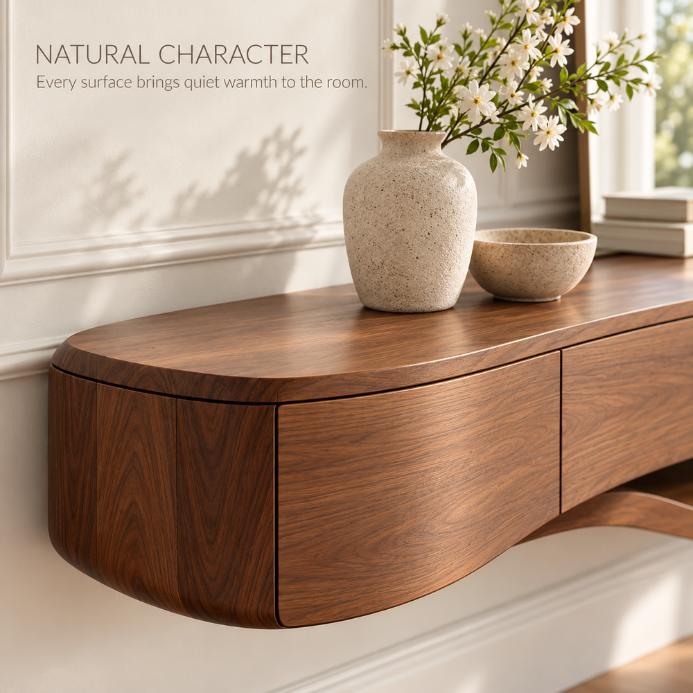 Tallmere Floating Solid Wood TV Stand - Design 177 - product detail 4