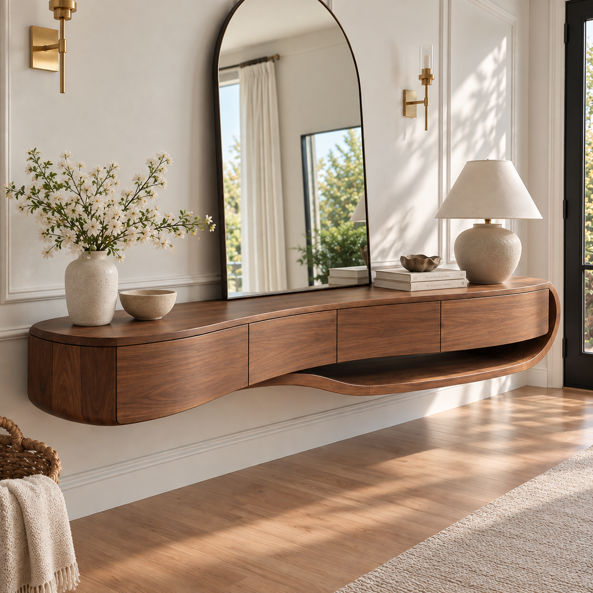 Tallmere Floating Solid Wood TV Stand - Design 177 - original main view