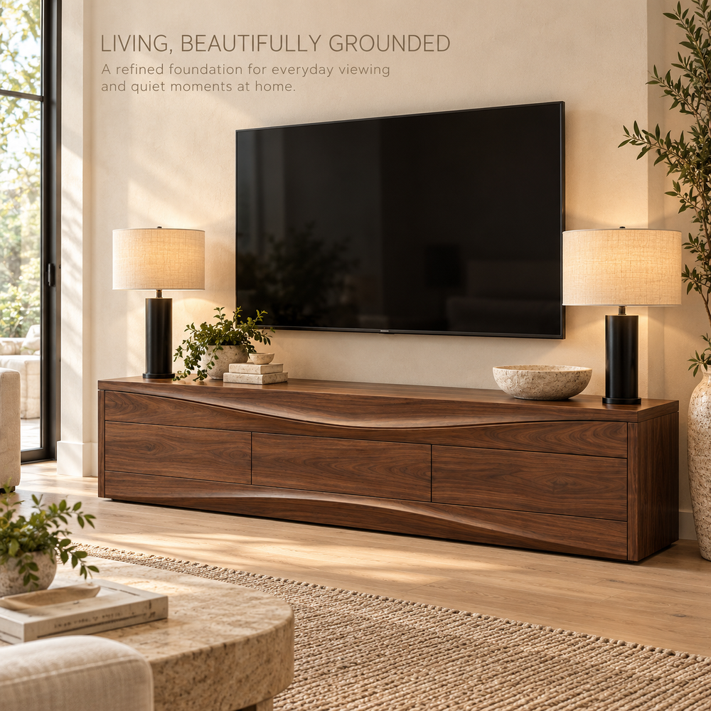 Underwood Sculptural Solid Wood TV Stand - Design 178 - product detail 1