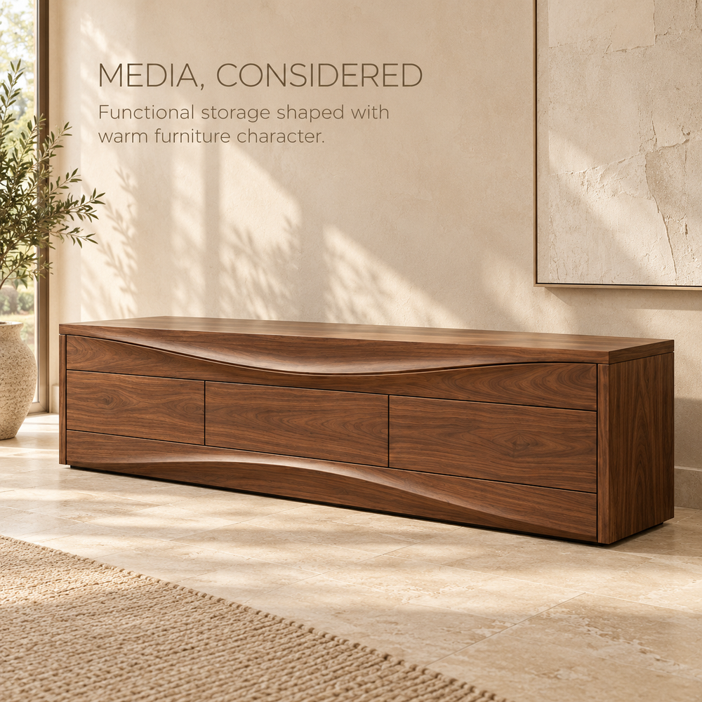 Underwood Sculptural Solid Wood TV Stand - Design 178 - product detail 2