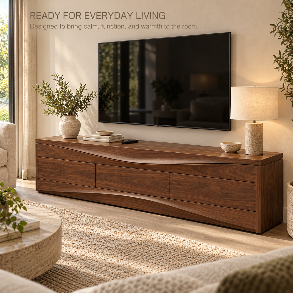 Underwood Sculptural Solid Wood TV Stand - Design 178 - product detail 6