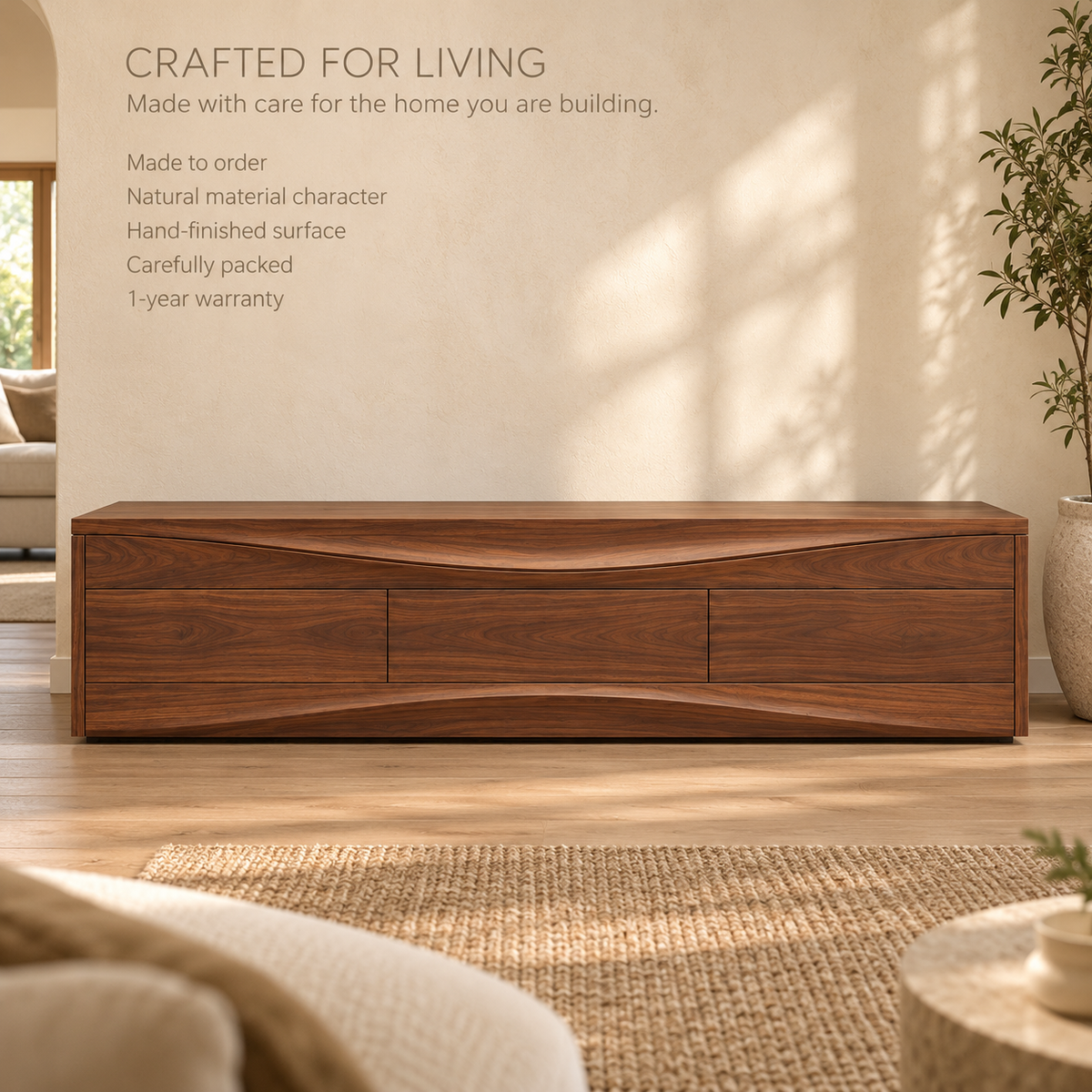 Underwood Sculptural Solid Wood TV Stand - Design 178 - product detail 8