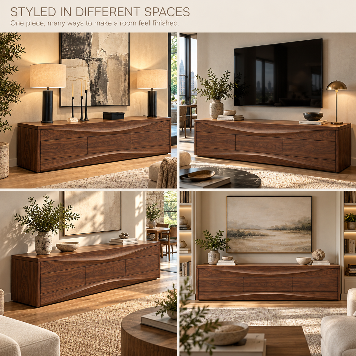 Underwood Sculptural Solid Wood TV Stand - Design 178 - product detail 9