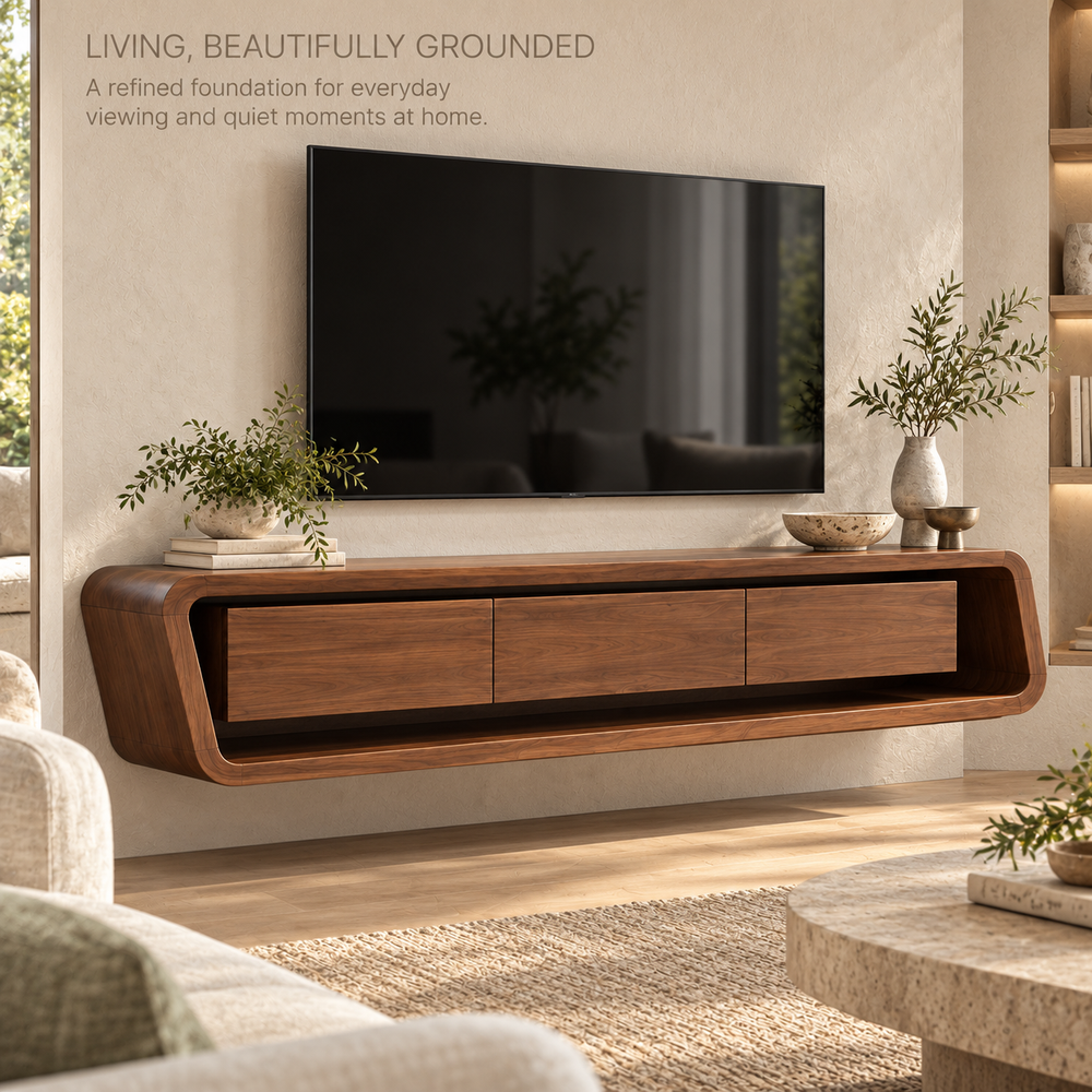 Valewood Floating Solid Wood TV Stand - Design 179 - product detail 1