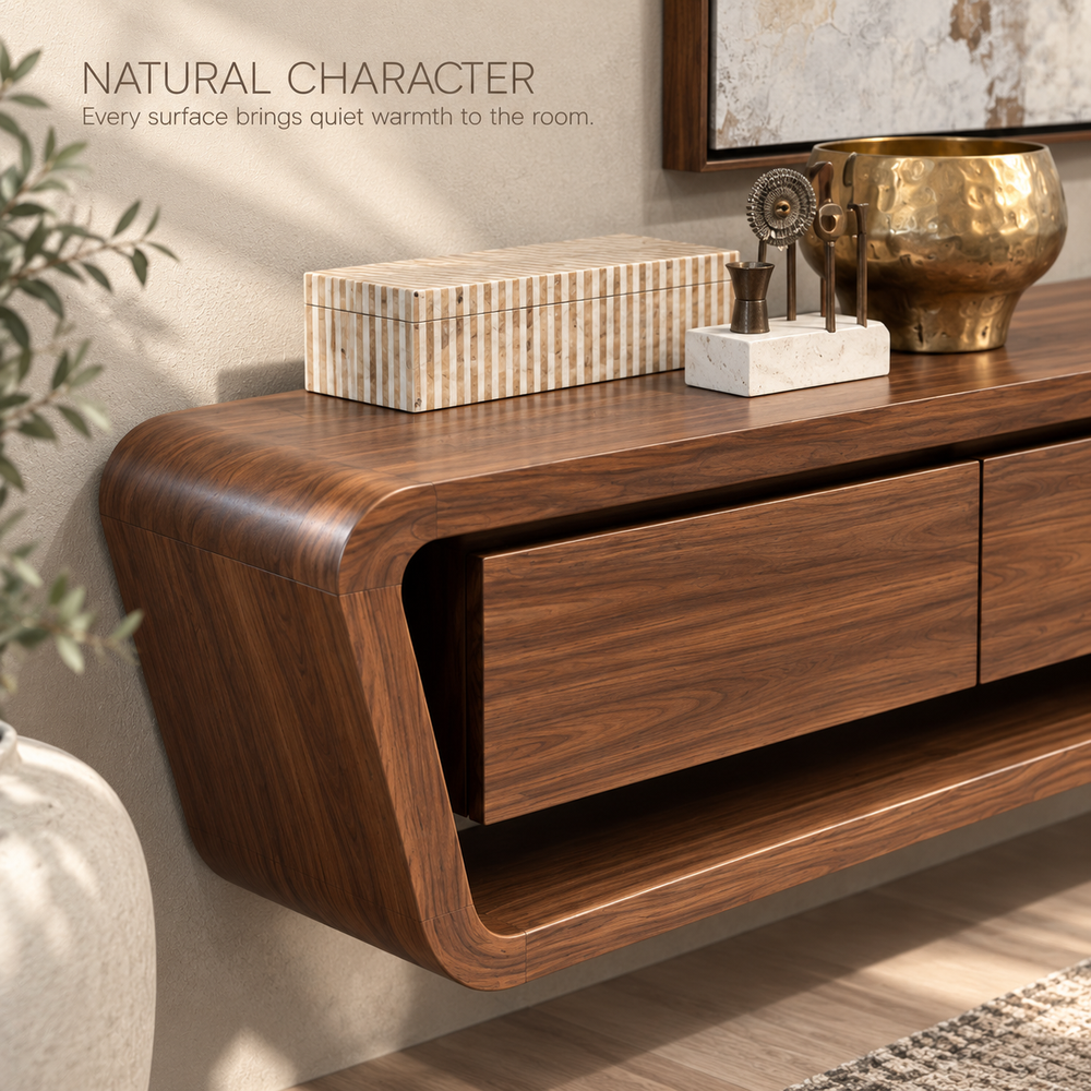 Valewood Floating Solid Wood TV Stand - Design 179 - product detail 4