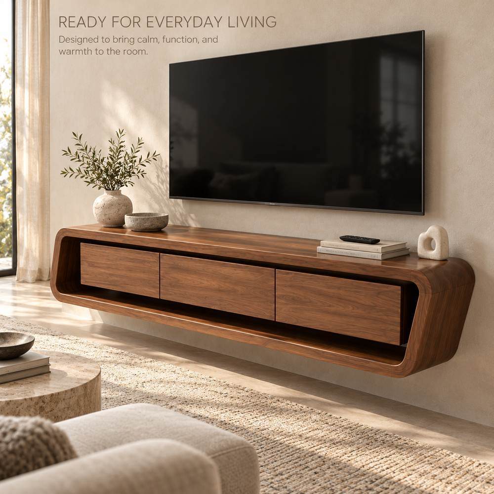 Valewood Floating Solid Wood TV Stand - Design 179 - product detail 6
