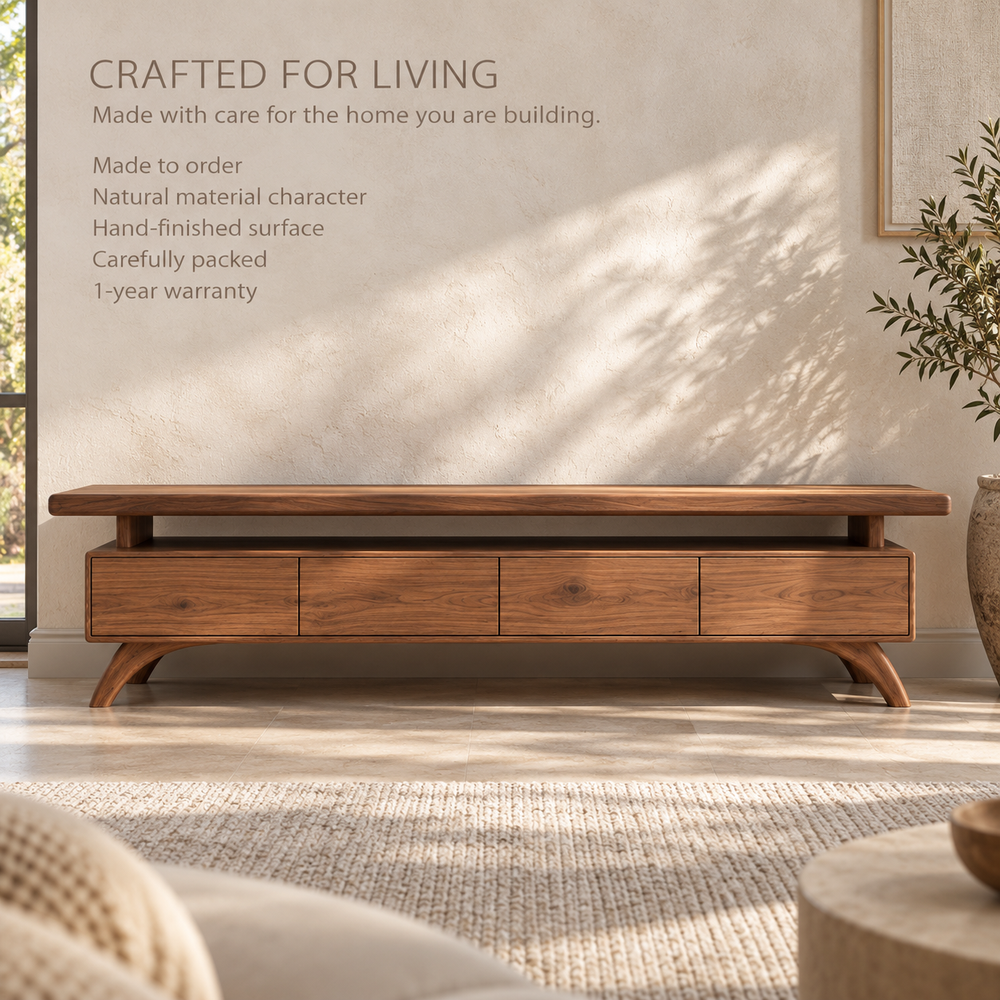 Waverley Sculptural Solid Wood TV Stand - Design 180 - product detail 8