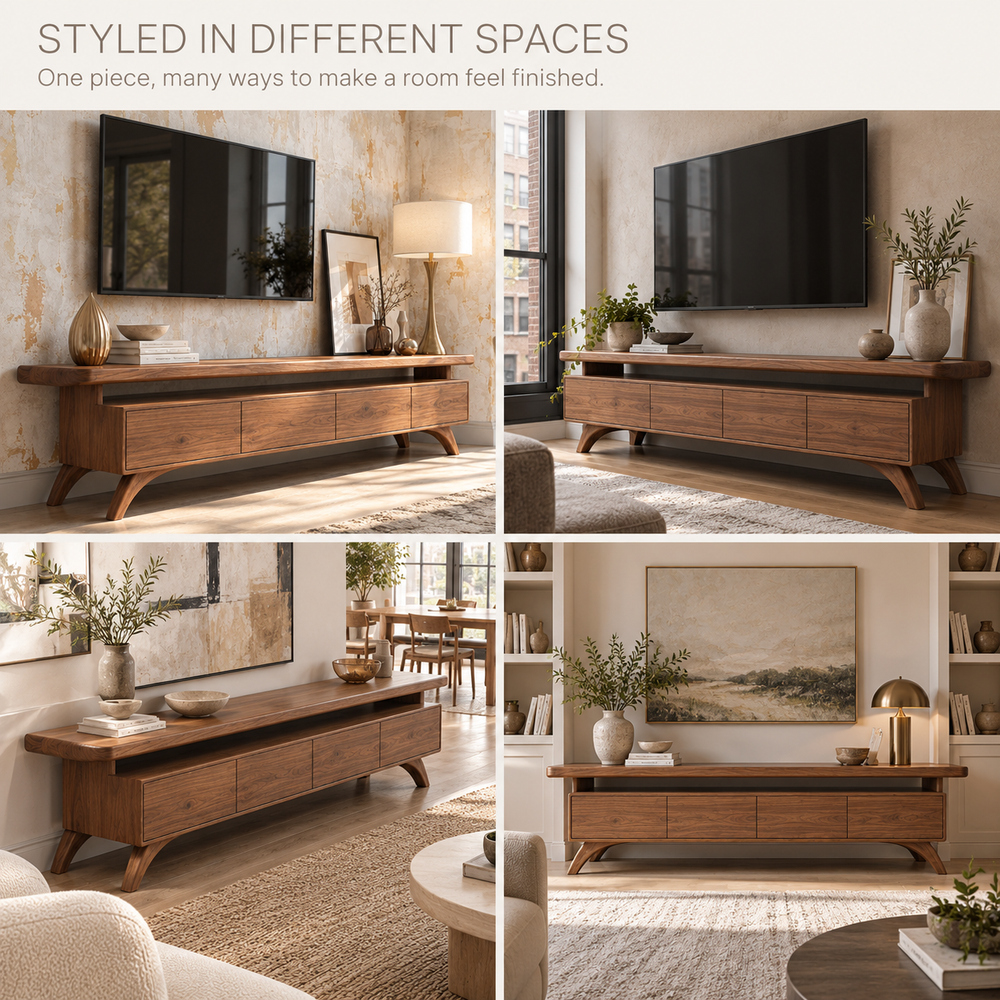 Waverley Sculptural Solid Wood TV Stand - Design 180 - product detail 9