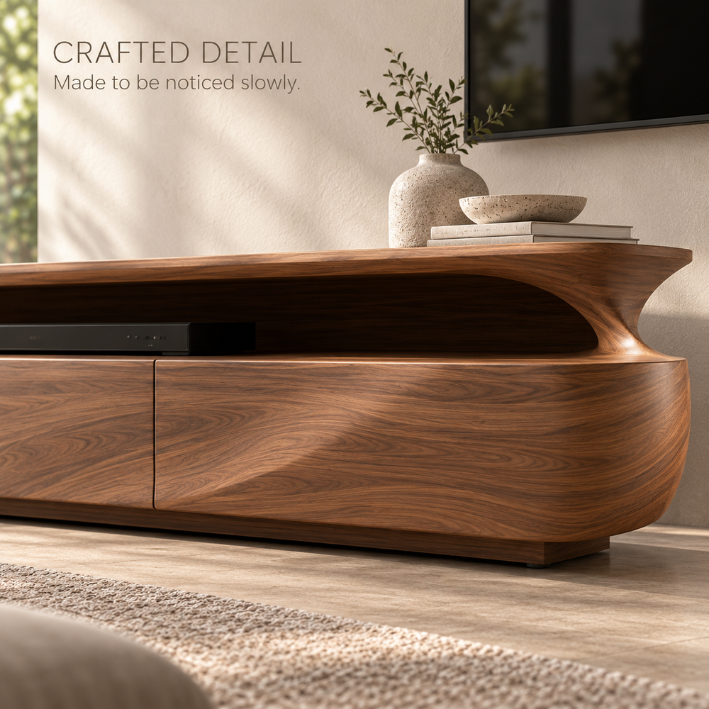Elmstead Sculptural Solid Wood TV Stand - Design 185 - product detail 5