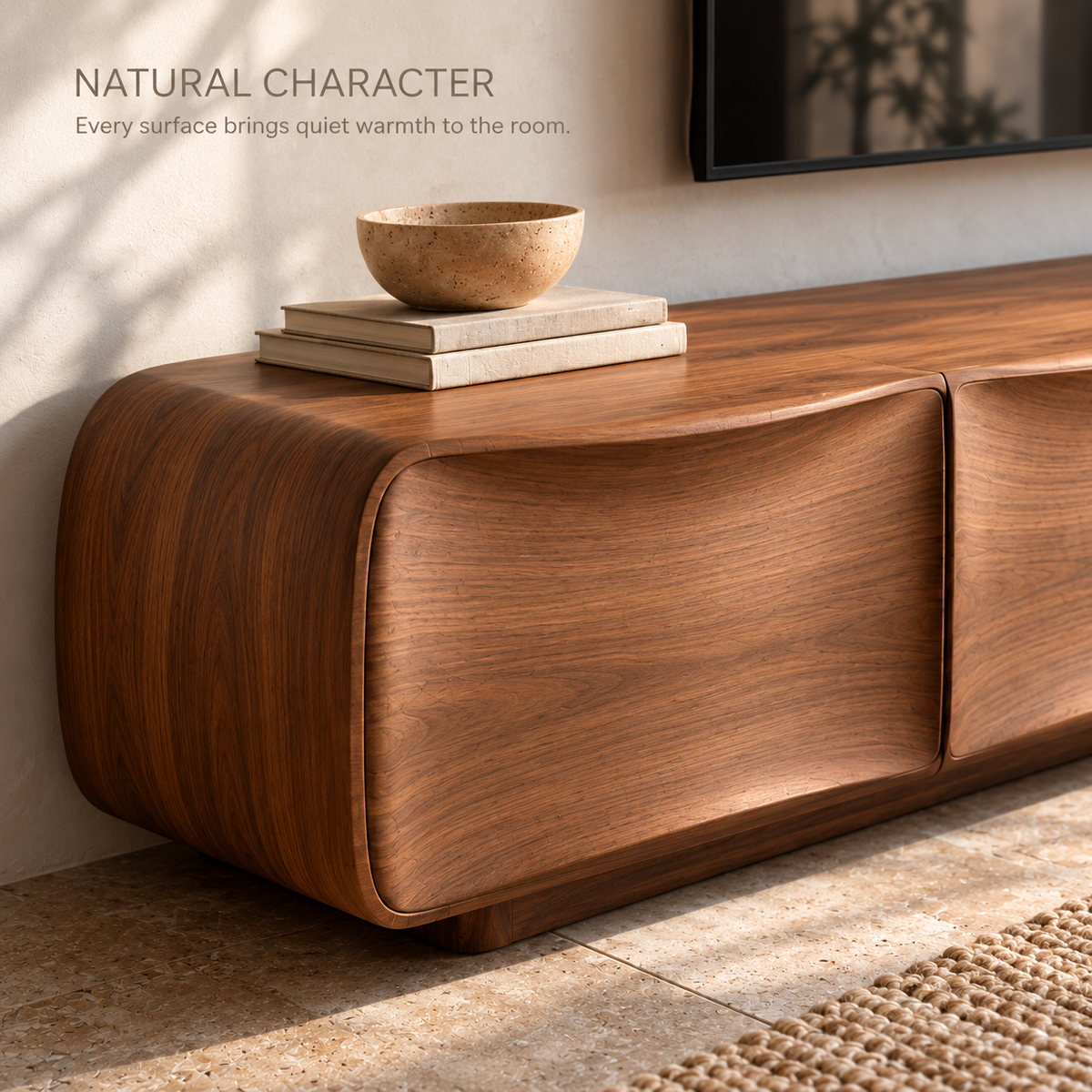 Ivydale Sculptural Solid Wood TV Stand - Design 189 - product detail 4