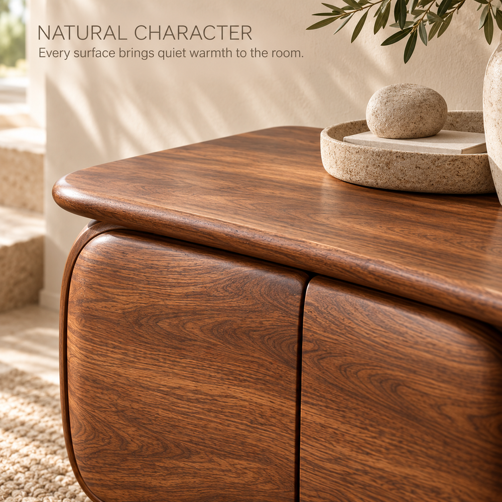Kestrel Sculptural Solid Wood TV Stand - Design 190 - product detail 4