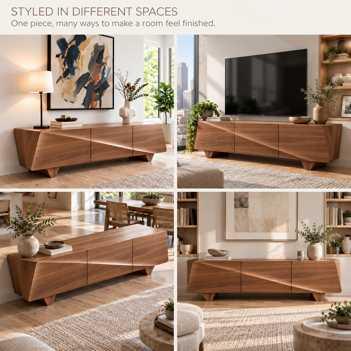 Longford Sculptural Solid Wood TV Stand - Design 191 - product detail 9