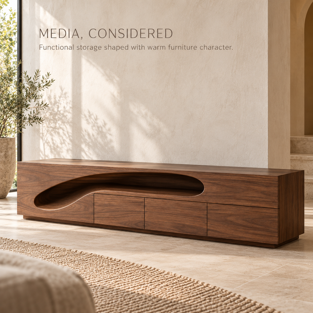Netherton Sculptural Solid Wood TV Stand - Design 193 - product detail 2