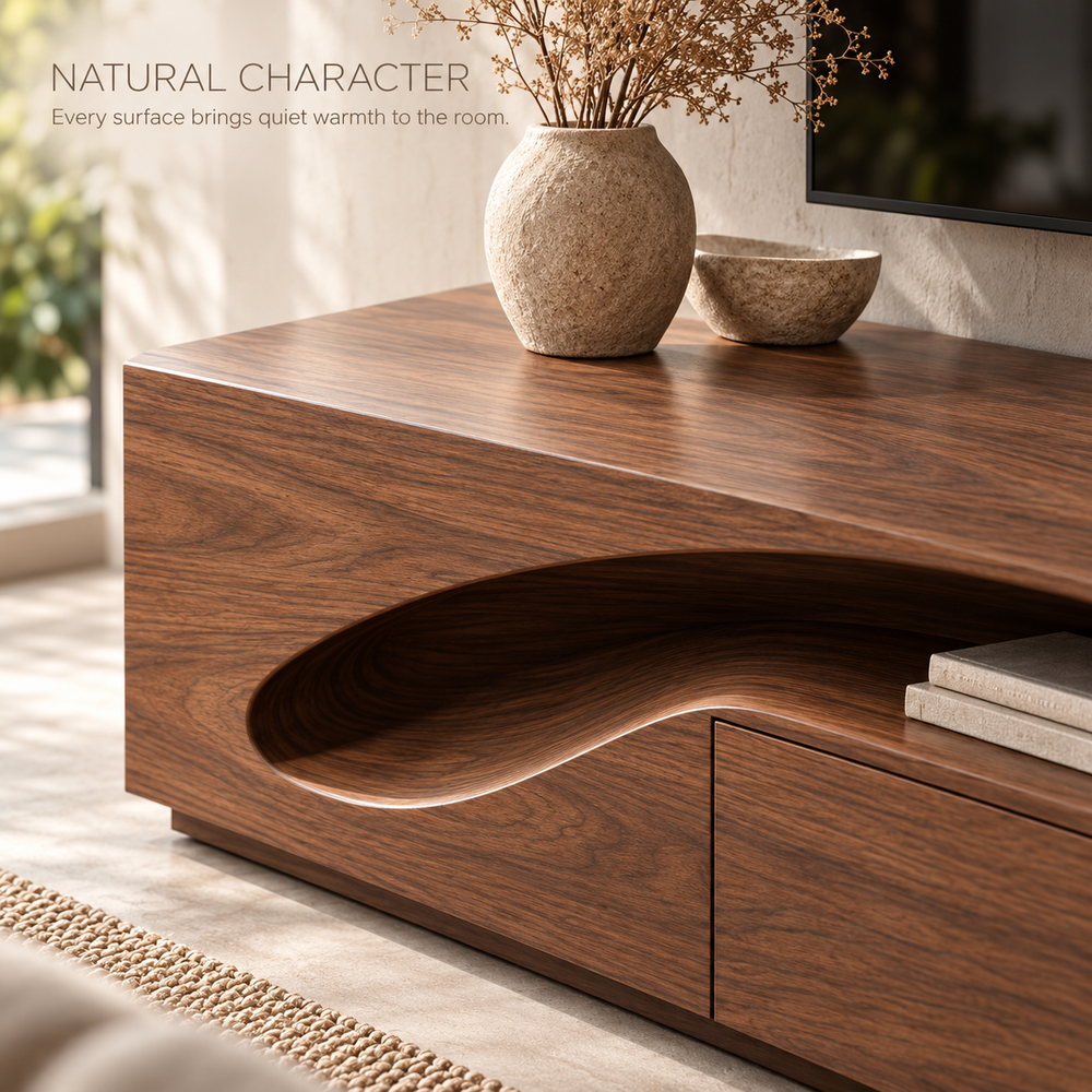 Netherton Sculptural Solid Wood TV Stand - Design 193 - product detail 4